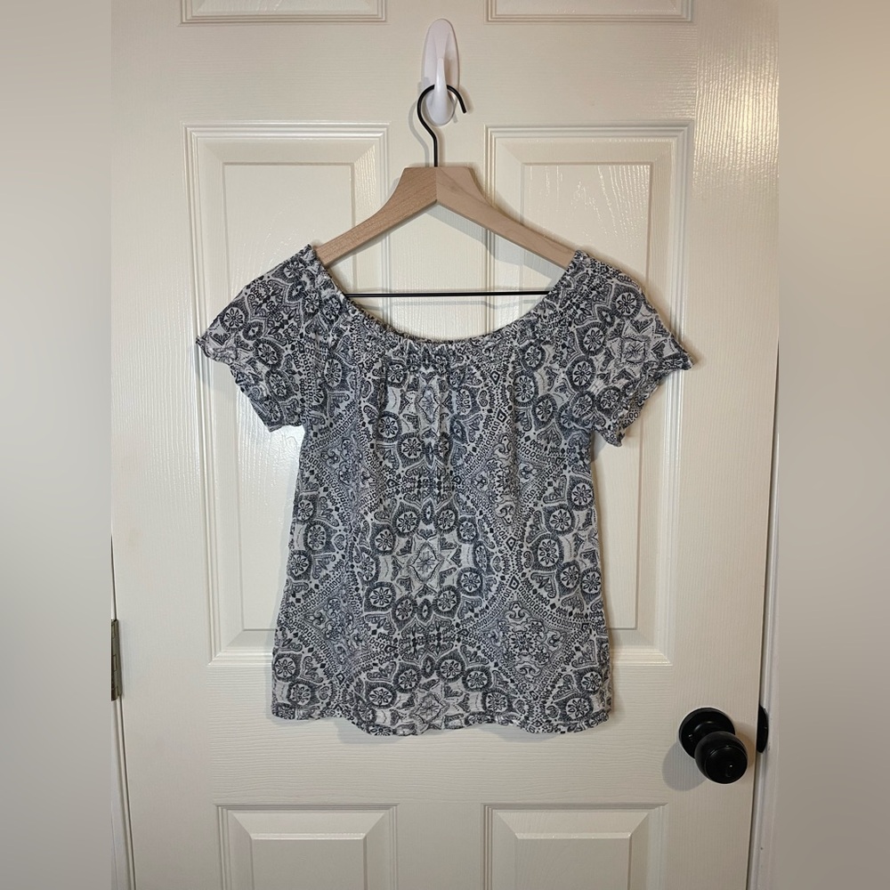 Fat Face Aztec Babydoll Floral Print Blouse Size 4